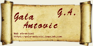Gala Antović vizit kartica